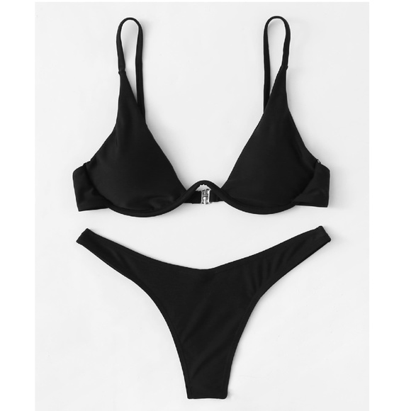 zara black bikini
